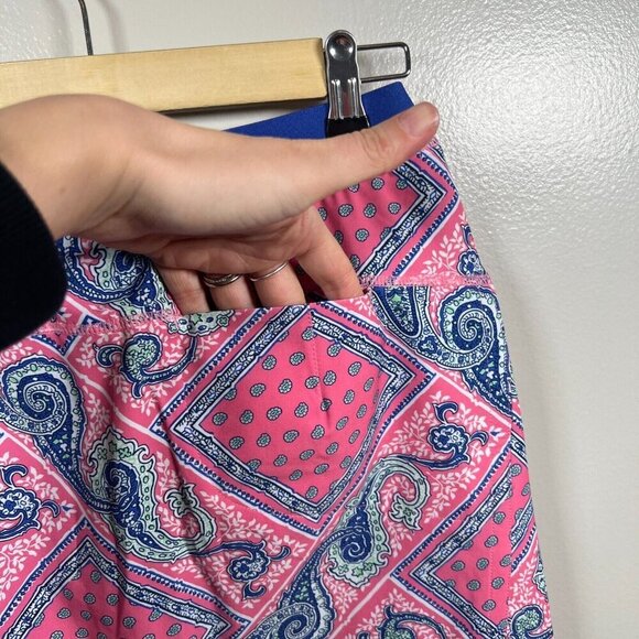 RLX Ralph Lauren Golf Skort Skirt Size Small Paisley Pink Blue Athletic Active - Picture 5 of 9